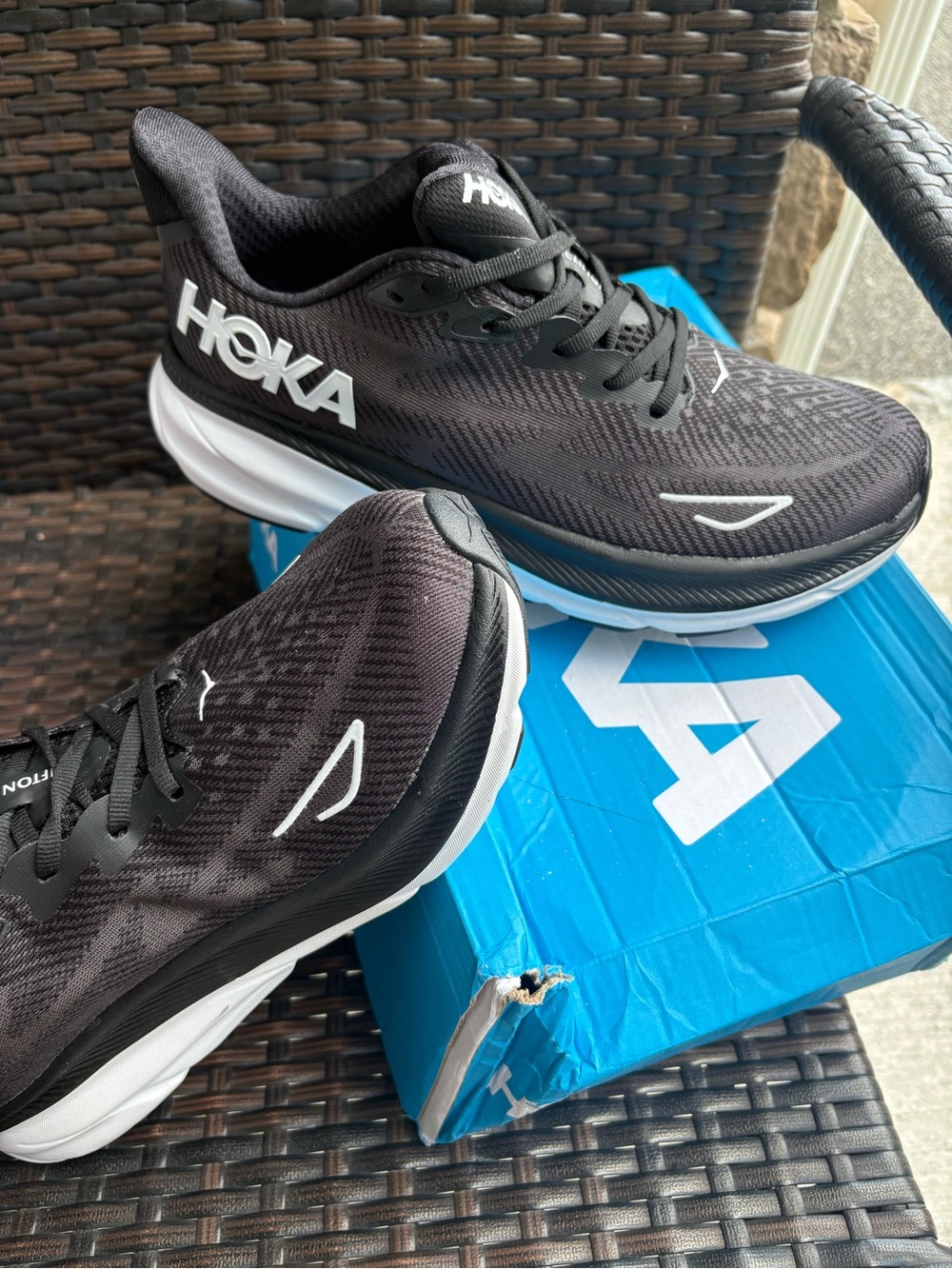 Hoka Men's Running Shoes - Black with White Accents - Picture 3 of 12